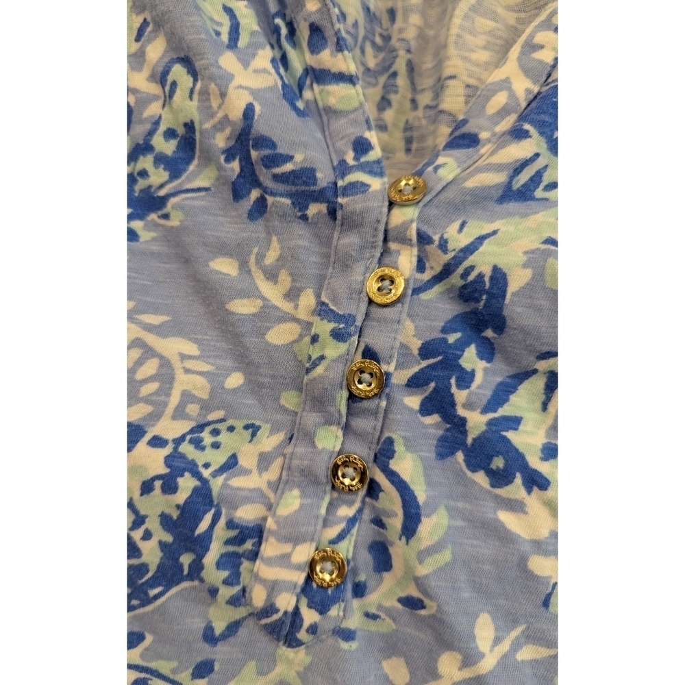 Lilly Pulitzer Essie Cotton Tank Top In Turtley Awesome Size Small - Picture 3 of 5